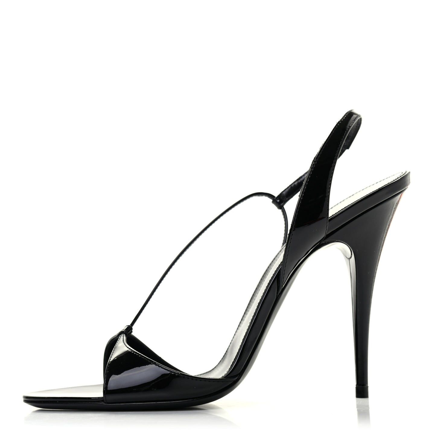 Patent Calfskin Anouk 110 Sandals 39.5 Black