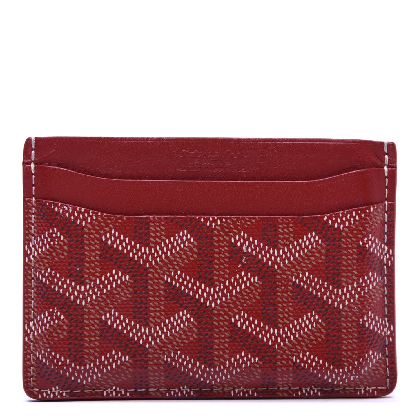 Goyardine Saint Sulpice Card Holder Red