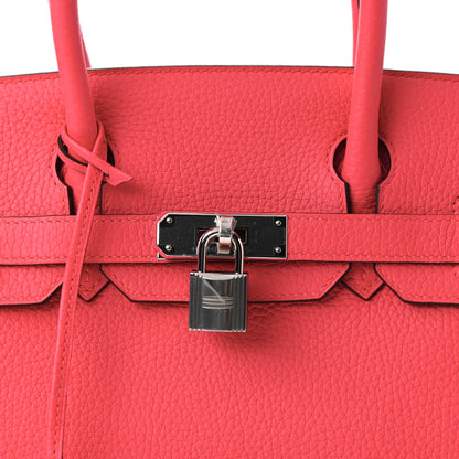 Hermes Taurillon Clemence Birkin 30 Rose Extreme 33 of 34
