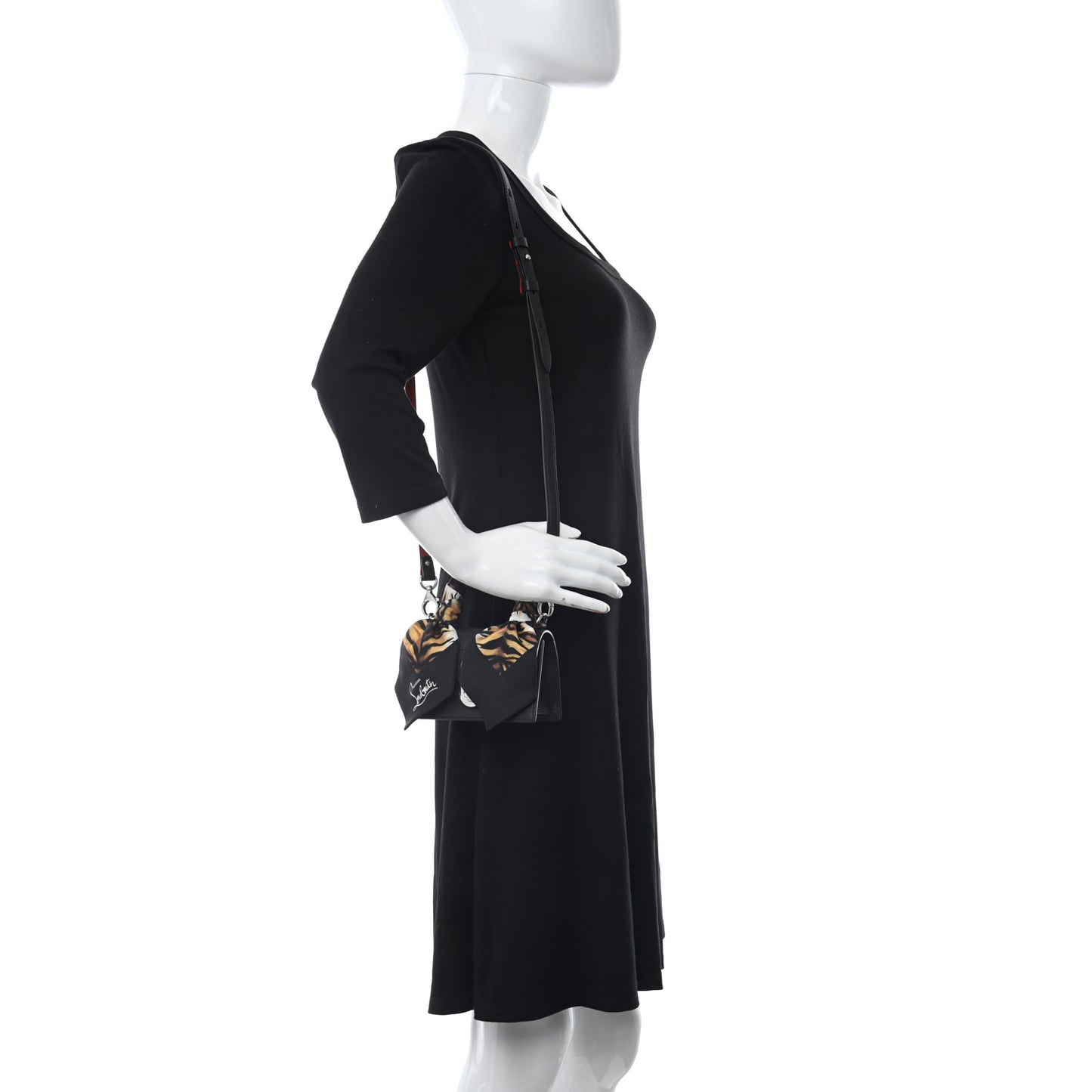 Grained Calfskin Nano Elisa Top Handle Bag Black