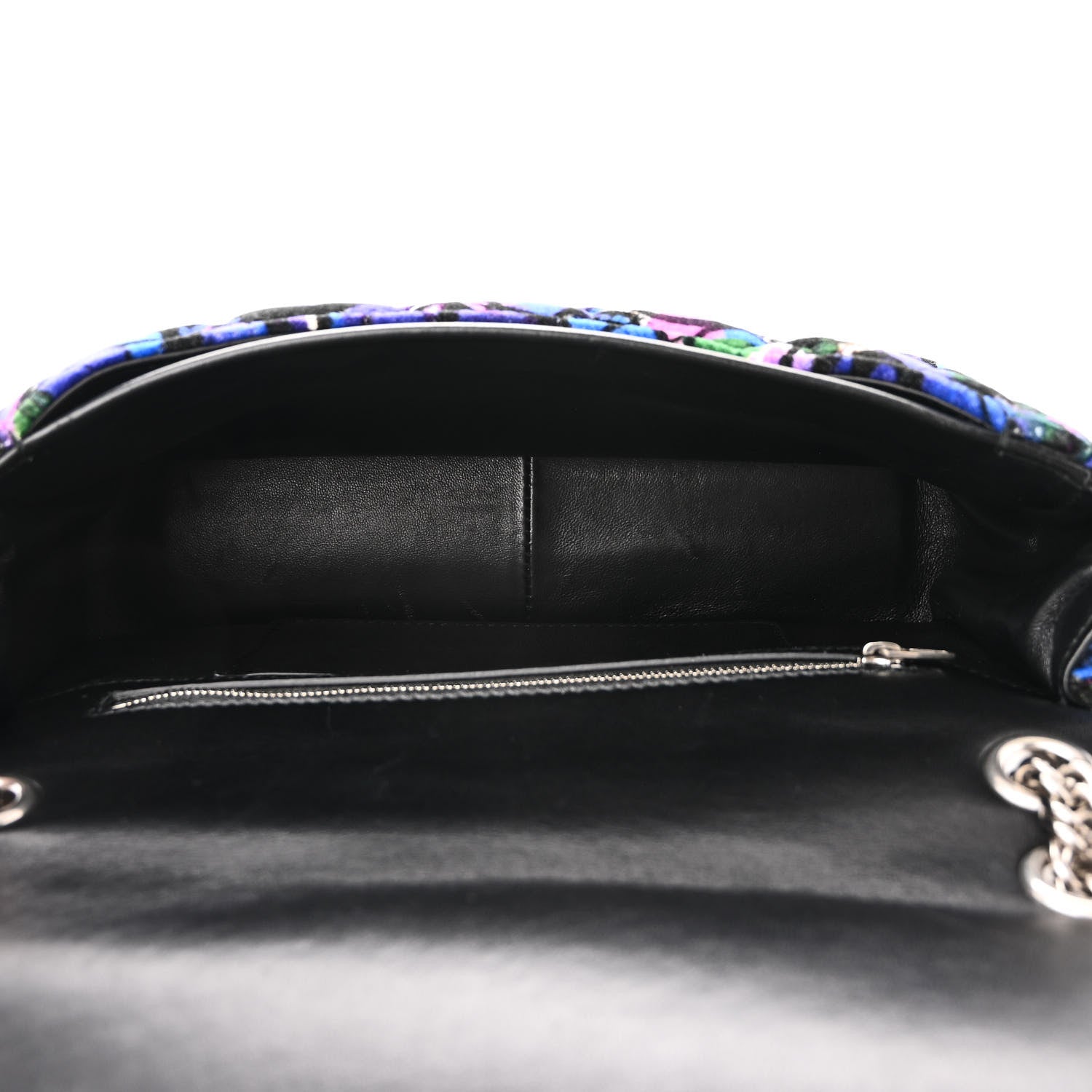 Balenciaga Velvet Floral Quilted M BB Round Shoulder Bag Bleu 5 of 9