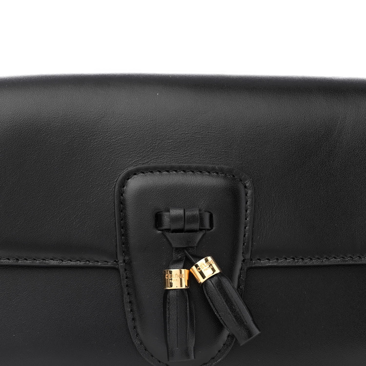 Celine Smooth Calfskin Tassel Belt Bag Black 8 of 10