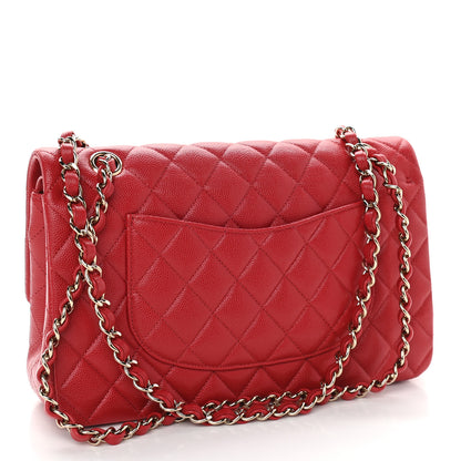 Chanel Caviar Quilted Medium Double Flap Red 3 of 9