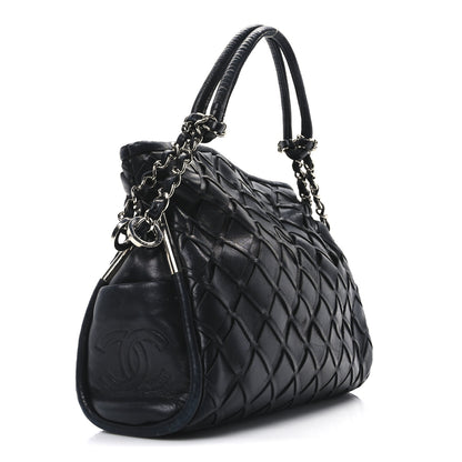 Chanel Lambskin Woven Small Ultimate Soft Sombrero Hobo Black 3 of 10