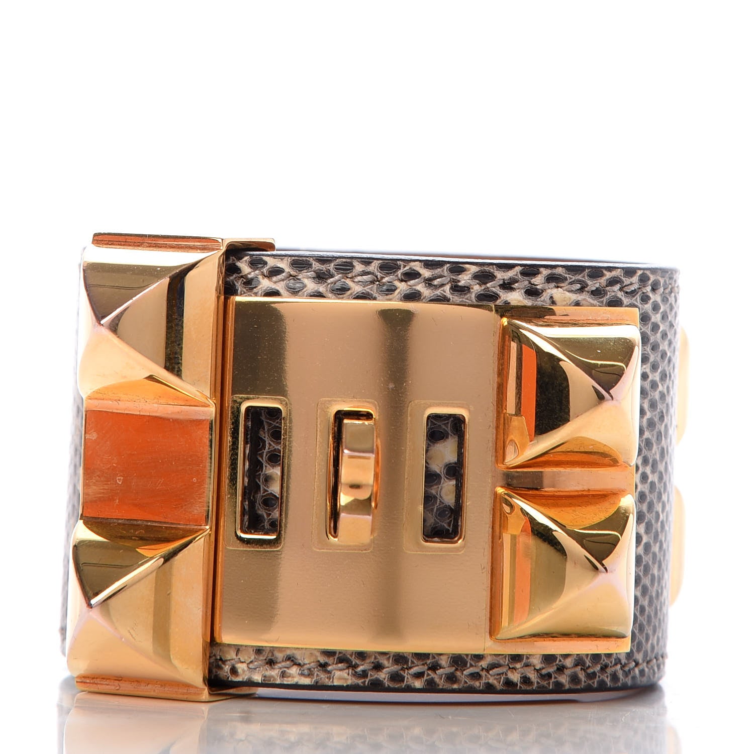 Hermes Lizard Collier De Chien CDC Bracelet T2 Ombre 3 of 7