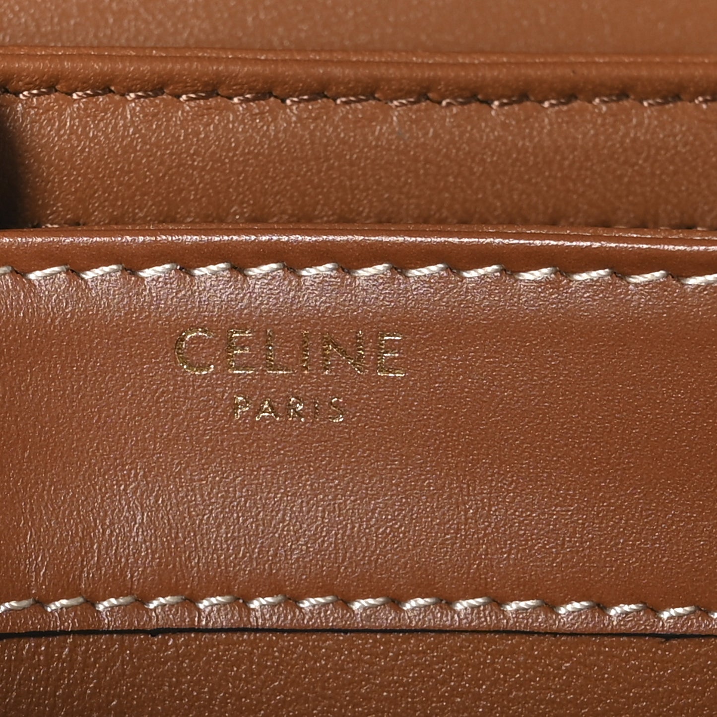 Canvas Calfskin Triomphe Teen Besace Tan