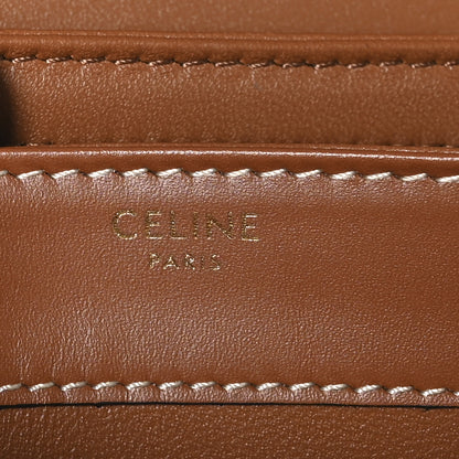 Celine Canvas Calfskin Triomphe Teen Besace Tan 6 of 9