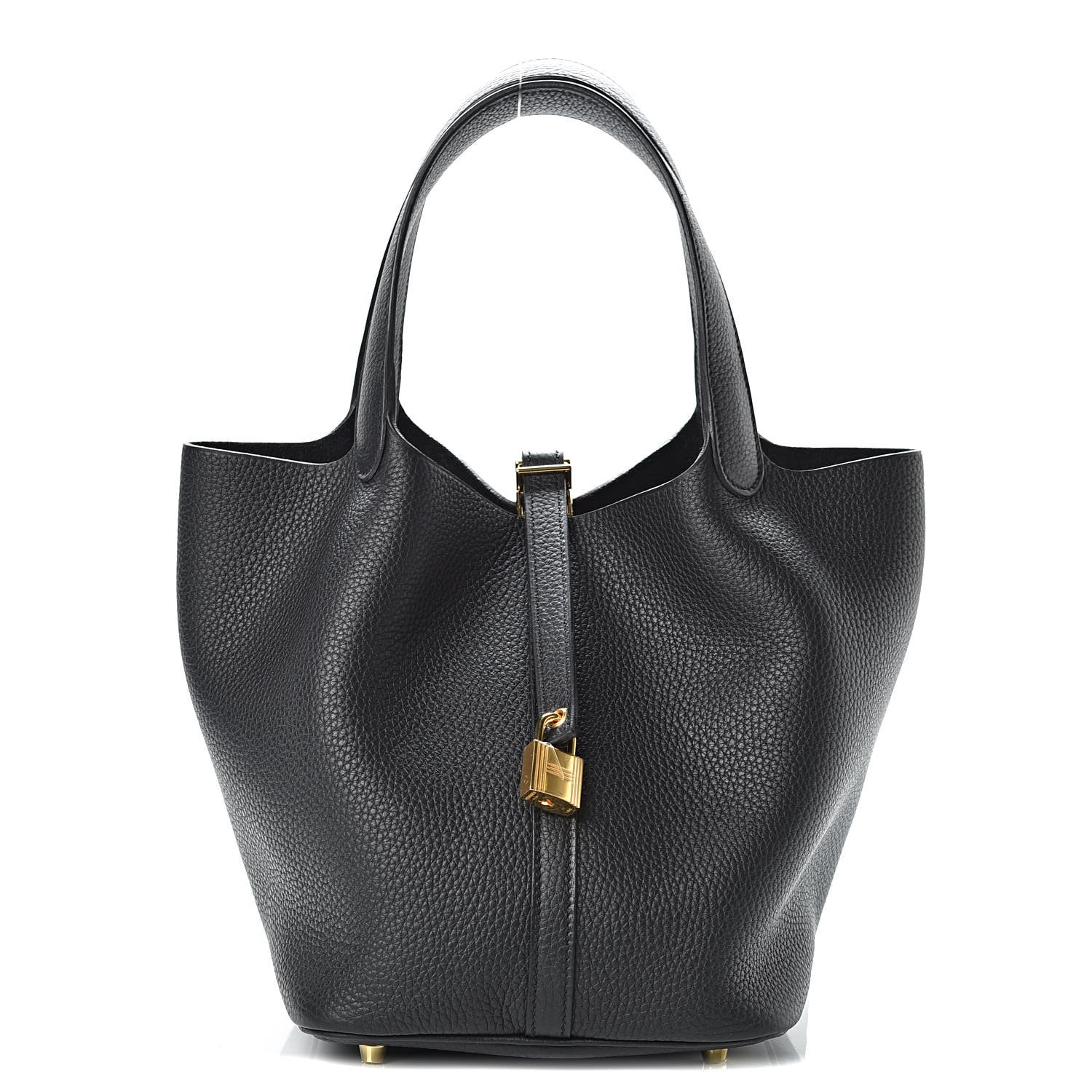 Hermes Taurillon Clemence Picotin Lock 22 MM Black 1 of 11