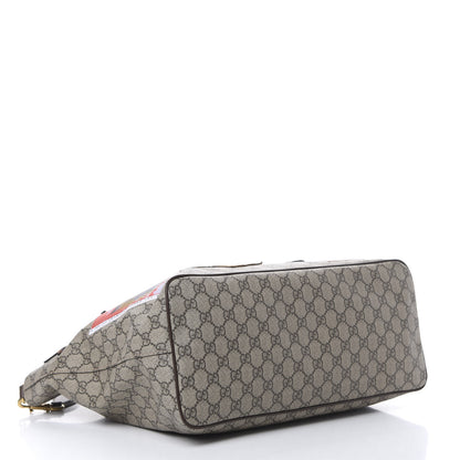 Gucci Soft GG Supreme Monogram Courrier Medium Crossbody Tote Beige New Acero 3 of 11