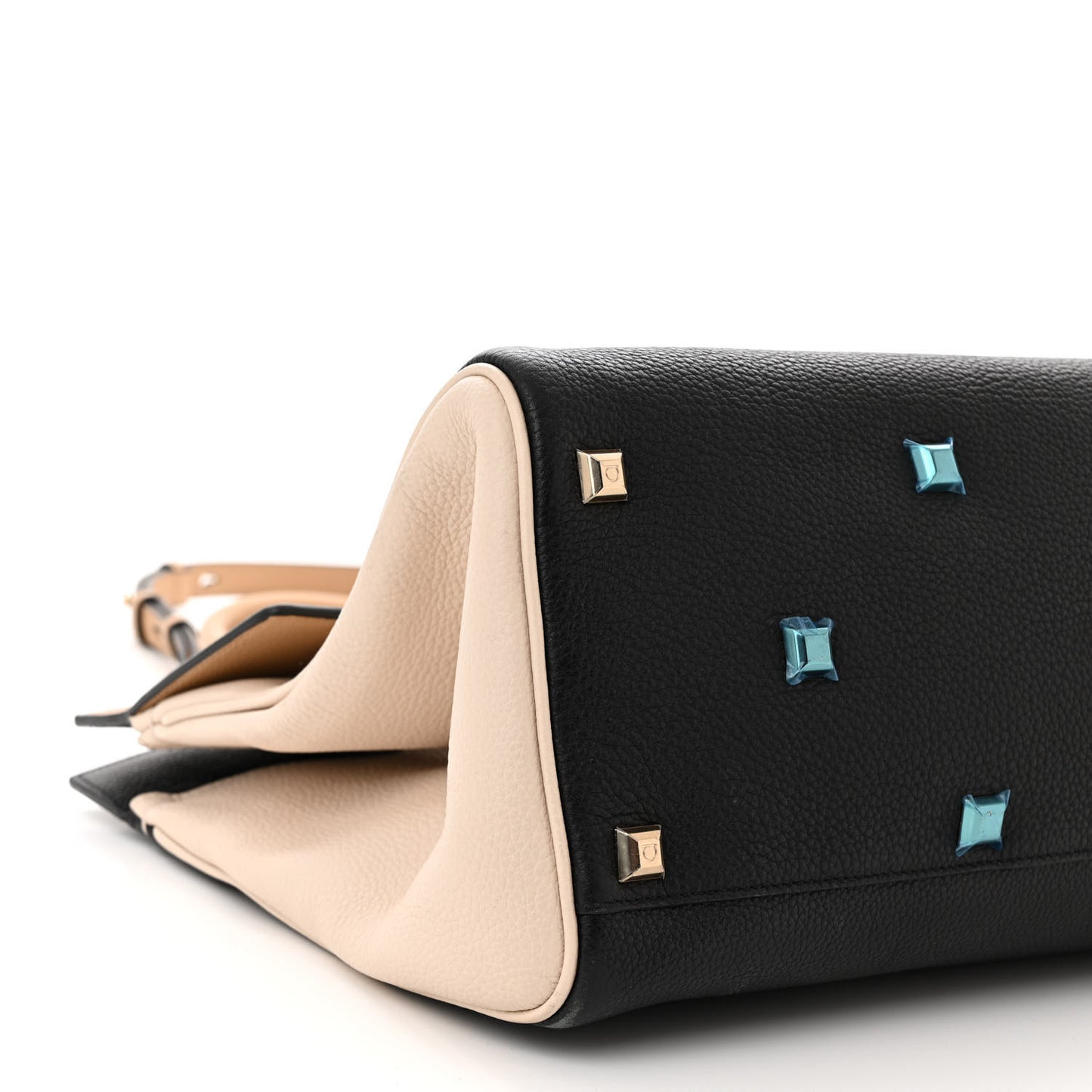 Calfskin Large Studio Bag Dune Bone Black