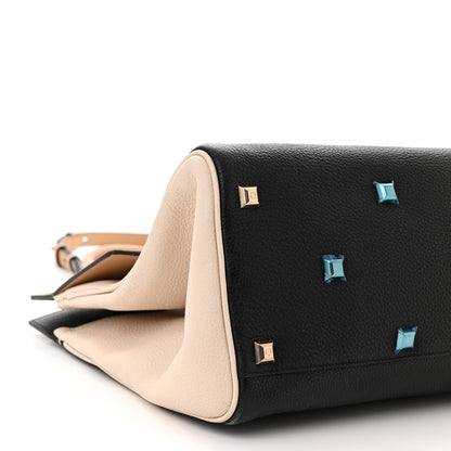 Salvatore Ferragamo Calfskin Large Studio Bag Dune Bone Black 7 of 9