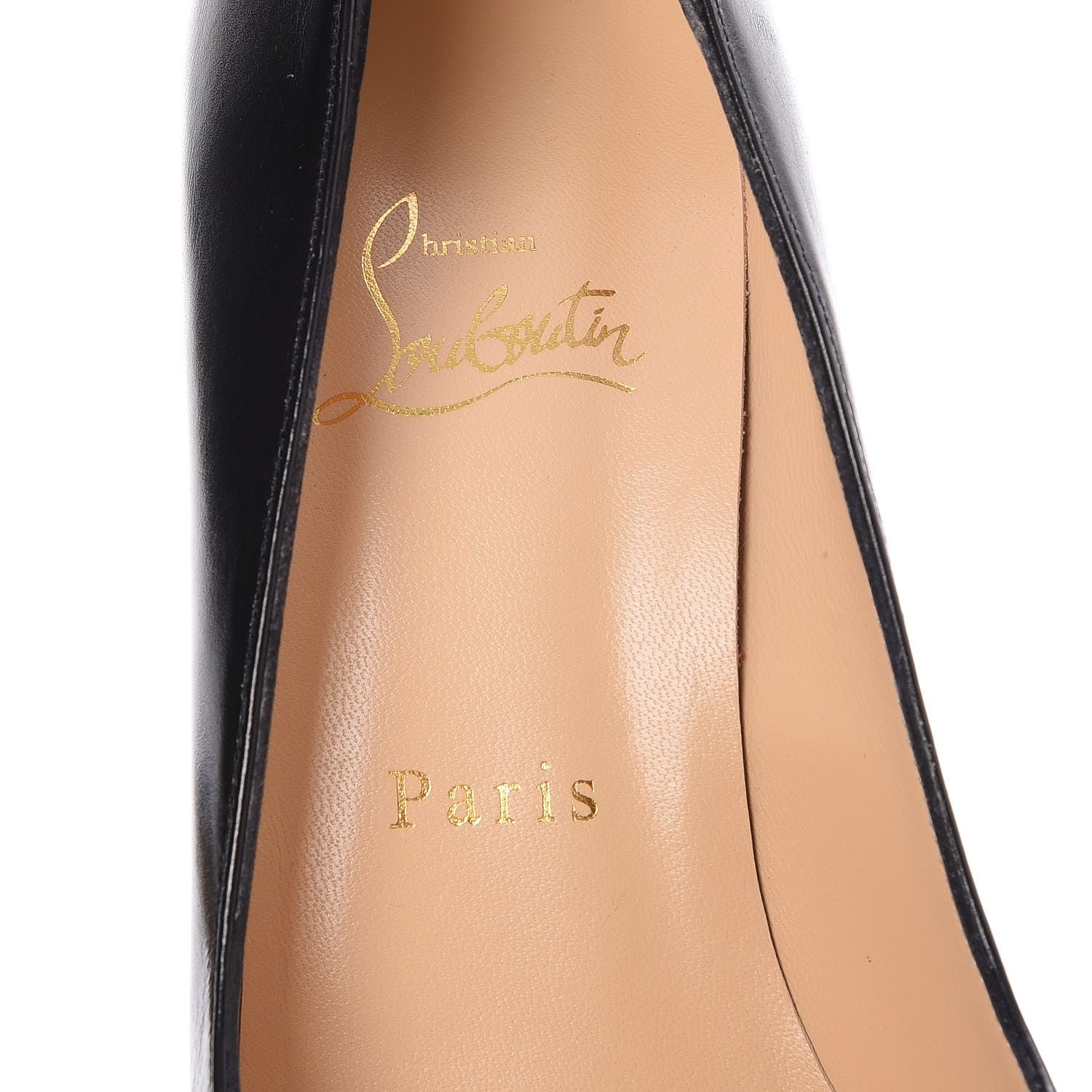 Christian Louboutin Shiny Calfskin Alta Vicky 160 Pumps 38 Black 7 of 8