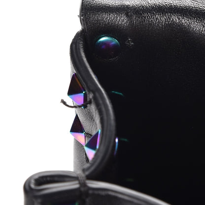 Valentino Garavani Lambskin Oil Slick Small Rockstud Spike Shoulder Bag Black 7 of 8