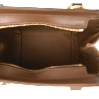 Burberry Calfskin Mega Check Mini Banwell Tote Earth 5 of 10