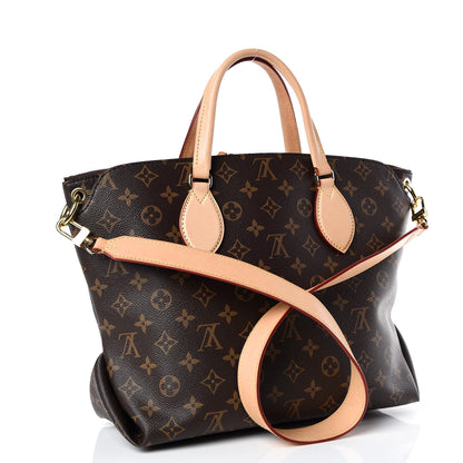 Louis Vuitton Monogram Flower Zipped Tote MM Beige 4 of 11