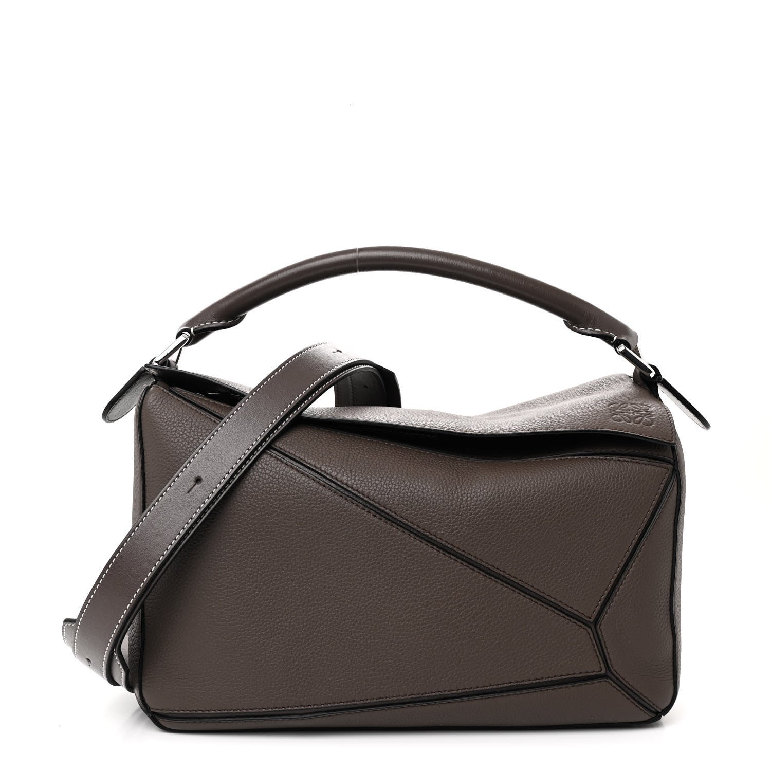 Loewe Calfskin Medium Puzzle Bag Dark Taupe 1 of 9