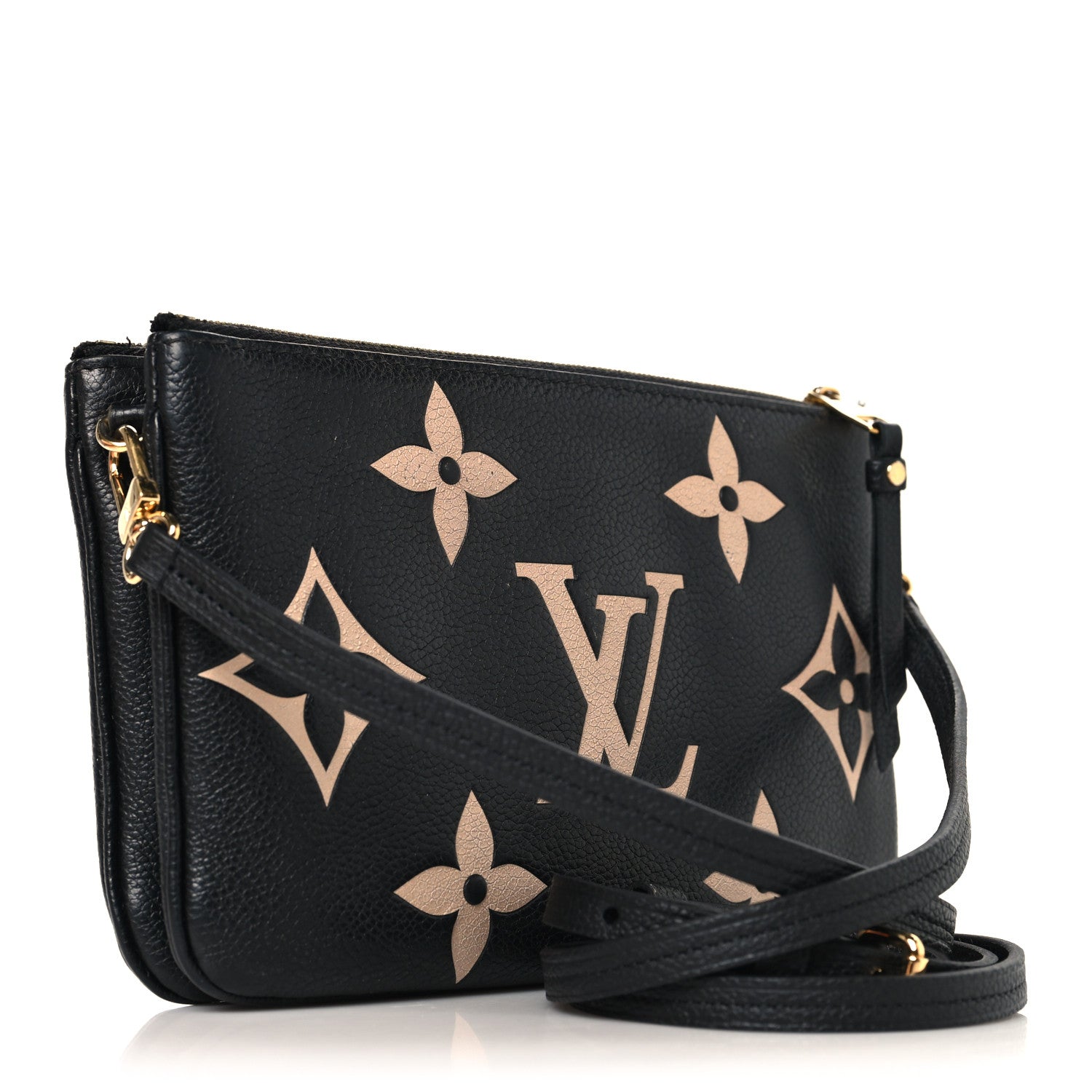 Louis Vuitton Empreinte Monogram Giant Double Zip Pochette Black