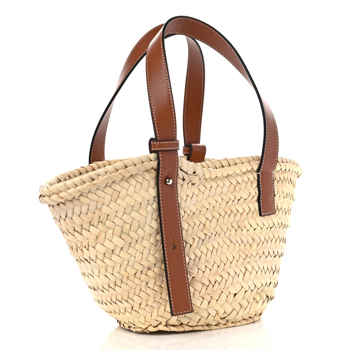 Raffia Small Basket Tote Bag Natural Tan