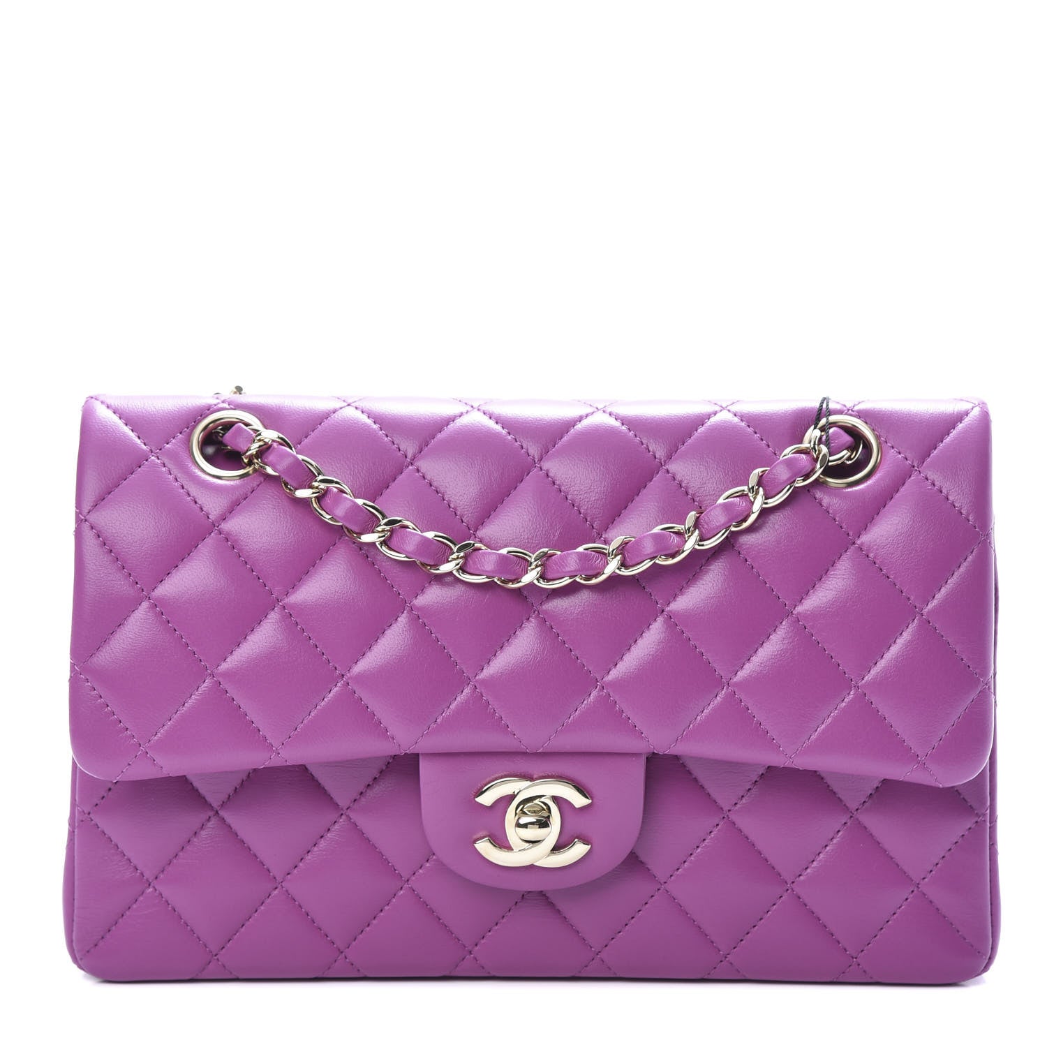 Chanel Lambskin Quilted Small Double Flap Purple 1 of 11