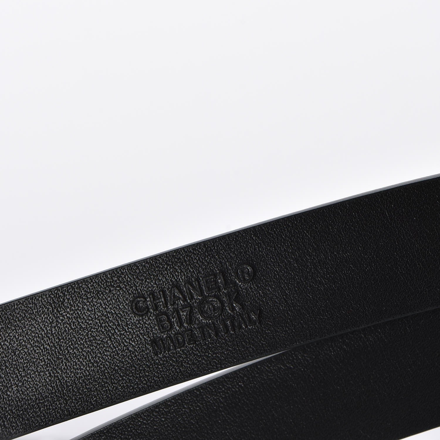 Chanel Glitter Calfskin CC Logo Skinny Belt 80 32 Silver 7 of 8