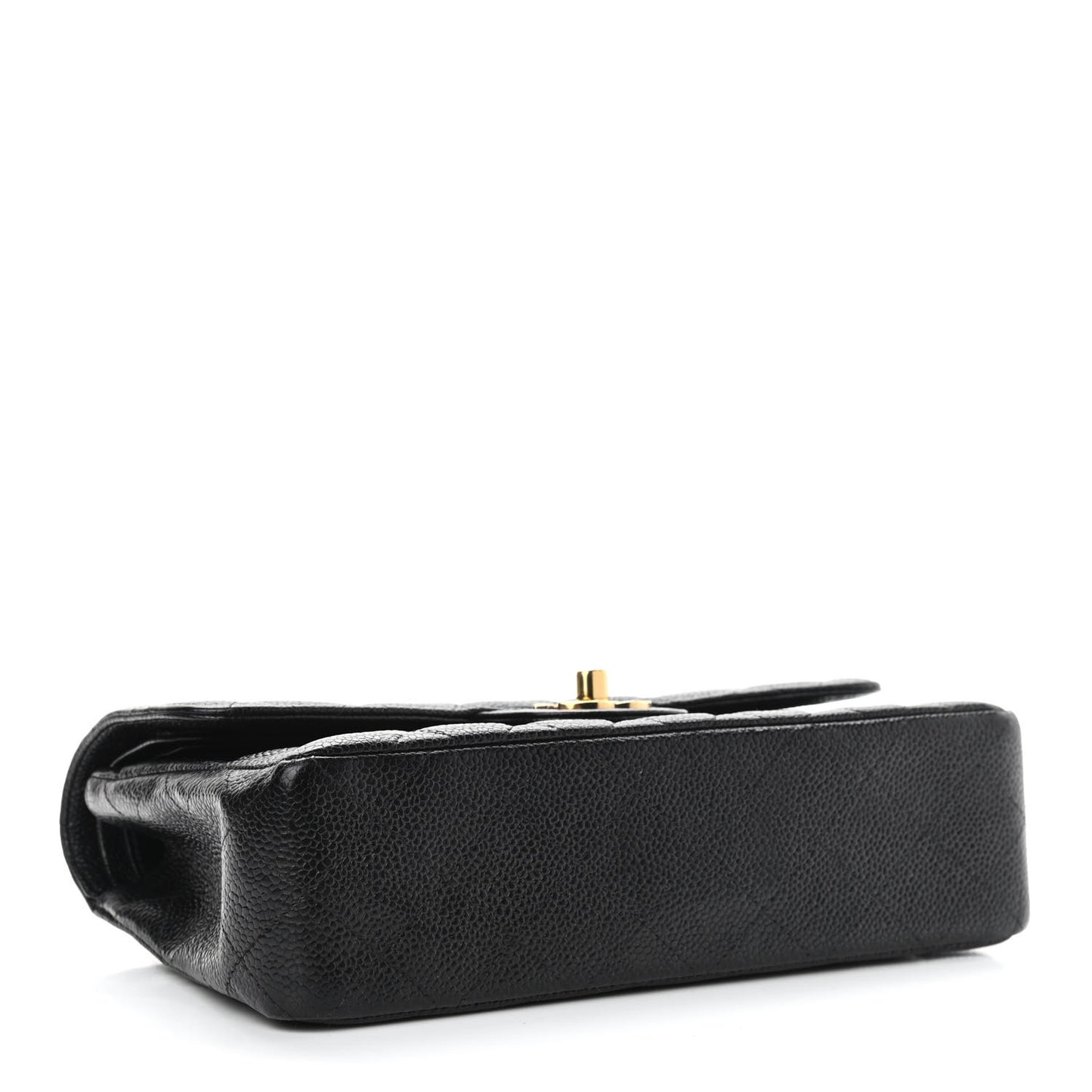 Caviar Quilted Small Double Flap Black