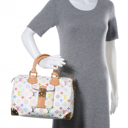Louis Vuitton Monogram Multicolor Speedy 30 White 2 of 8