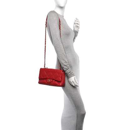 Chanel Lambskin Quilted Easy Carry Flap Red 2 of 10