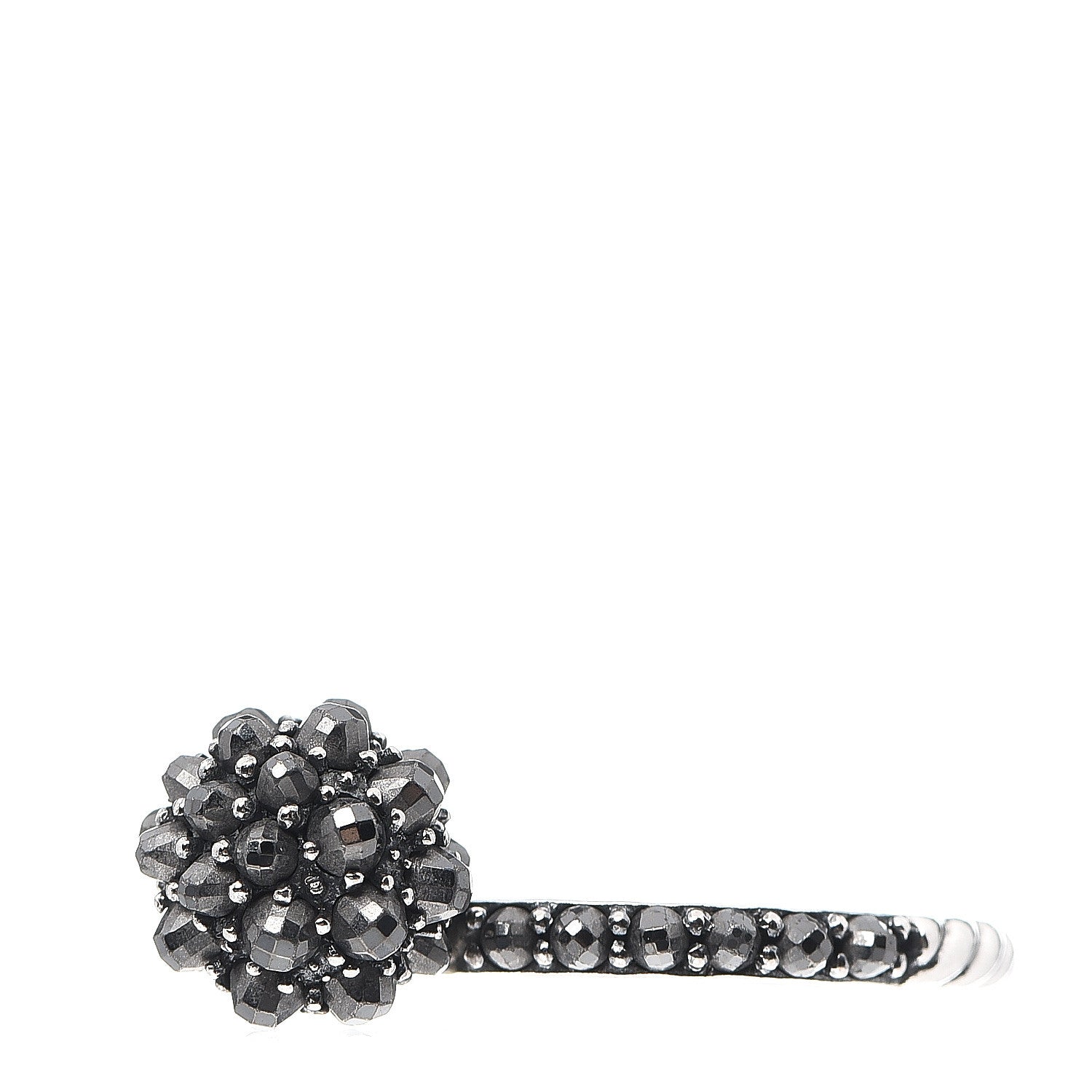 David Yurman Sterling Silver Hematine Cable Berries Ring 57 8 2 of 4