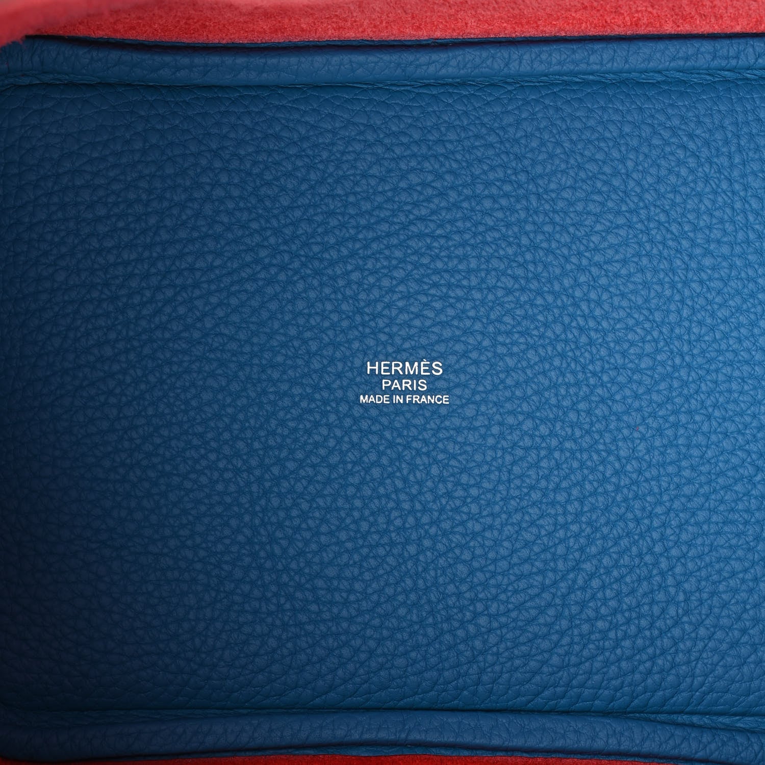 Hermes Taurillon Clemence Tri-Color Picotin Lock 18 PM Rouge Coeur Rose Extreme Bleu Zanzibar 6 of 12