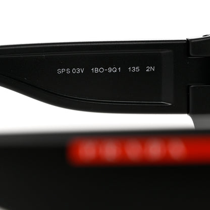 Prada Acetate Linea Rossa Impavid Sport Sunglasses SPS 03V Black 5 of 8