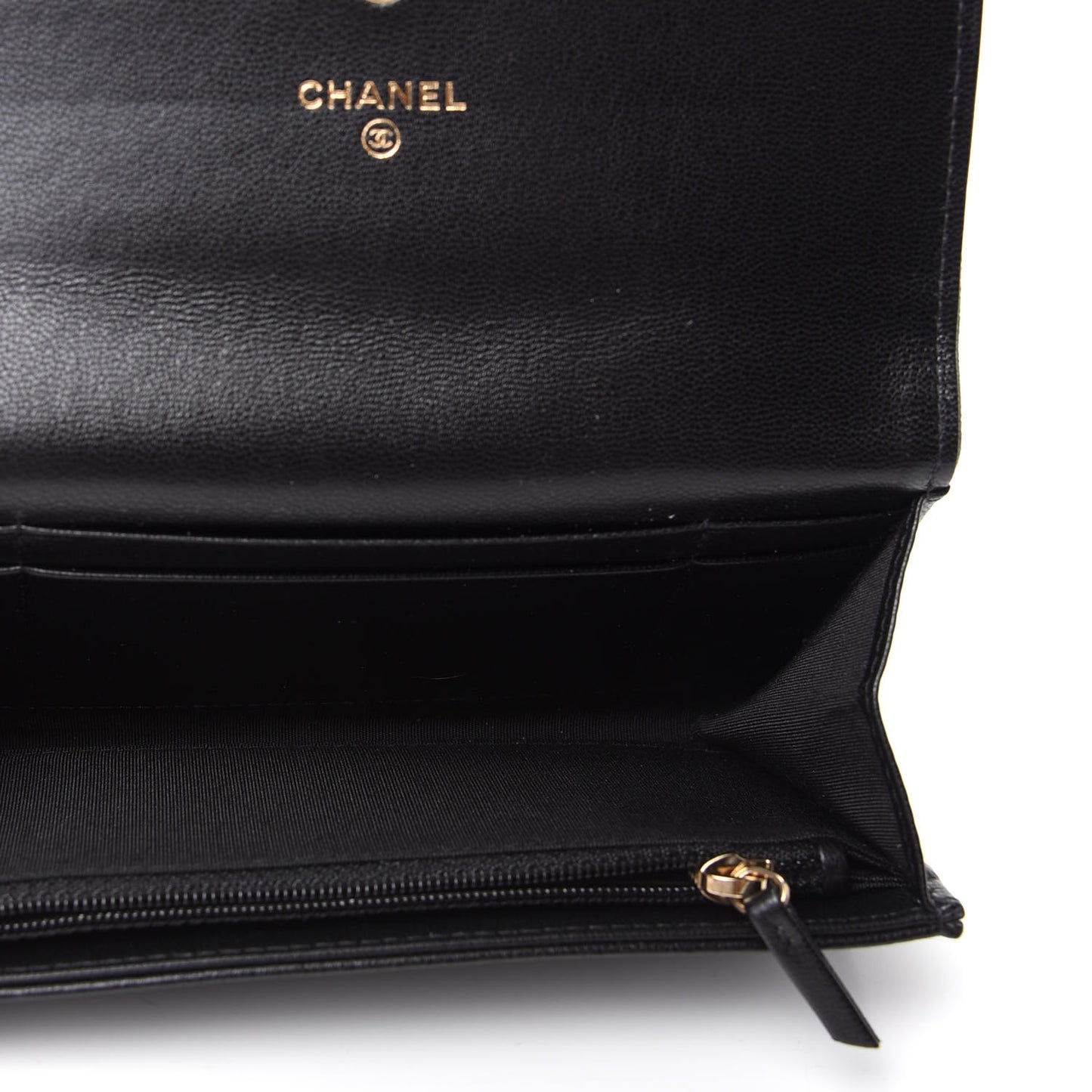 Goatskin Quilted Chanel 19 Flap Wallet Black
