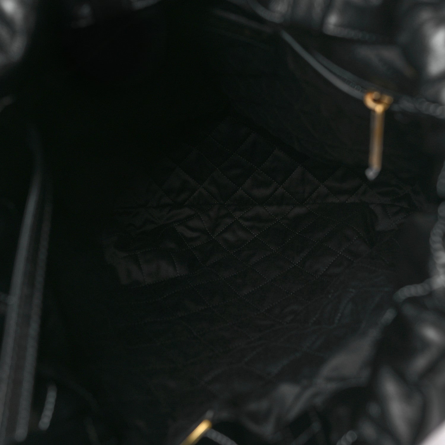 Chanel Shiny Calfskin Stitched Quilted Chanel 22 Backpack Black 5 of 11