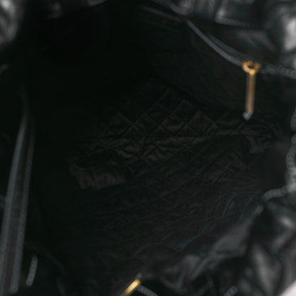 Chanel Shiny Calfskin Stitched Quilted Chanel 22 Backpack Black 5 of 11