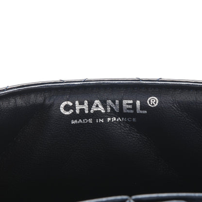 Chanel Distressed Patent Quilted East West Flap Navy Blue 7 of 9