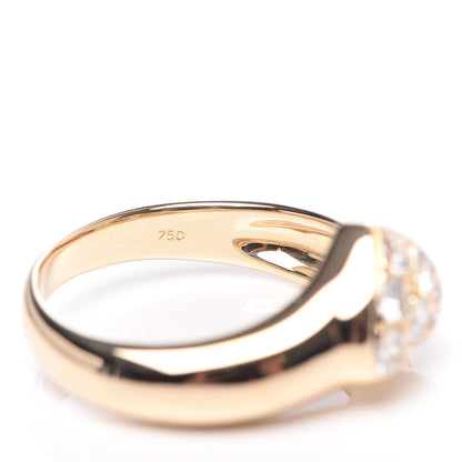 Tiffany 18K Yellow Gold Diamond Heart Band Ring 49 5 6 of 6