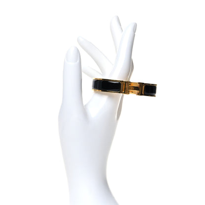 Hermes Enamel Narrow Clic Clac H Bracelet PM Black 2 of 5