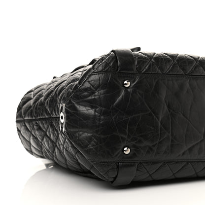 Chanel Distressed Lambskin Vintage Ligne Lady Braid Tote Black 8 of 9