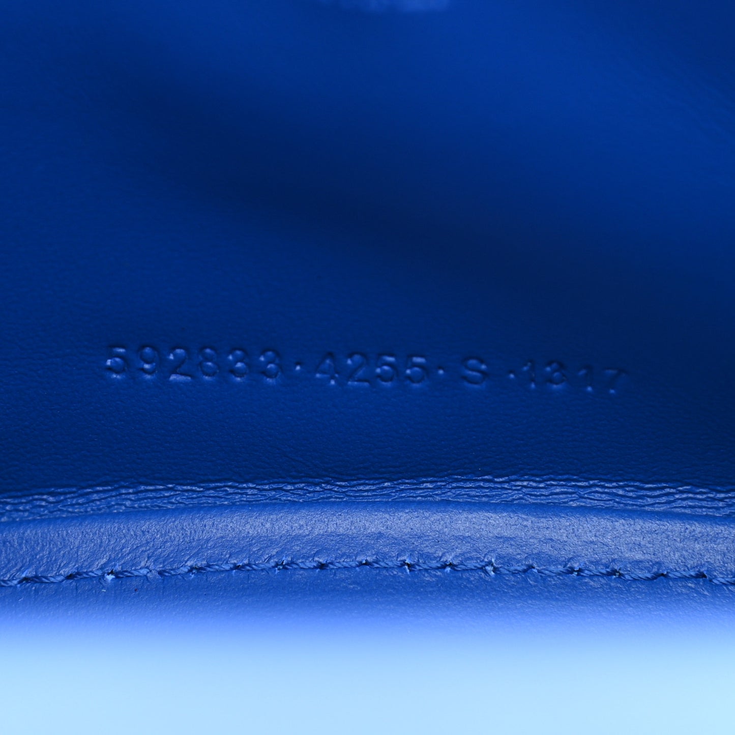 Shiny Calfskin Crocodile Embossed Hourglass Top Handle Bag XS Royal Blue