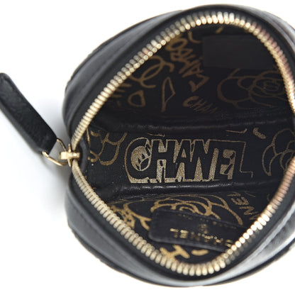 Chanel Lambskin Quilted Zip Around Classic Coin Purse Black 5 of 8