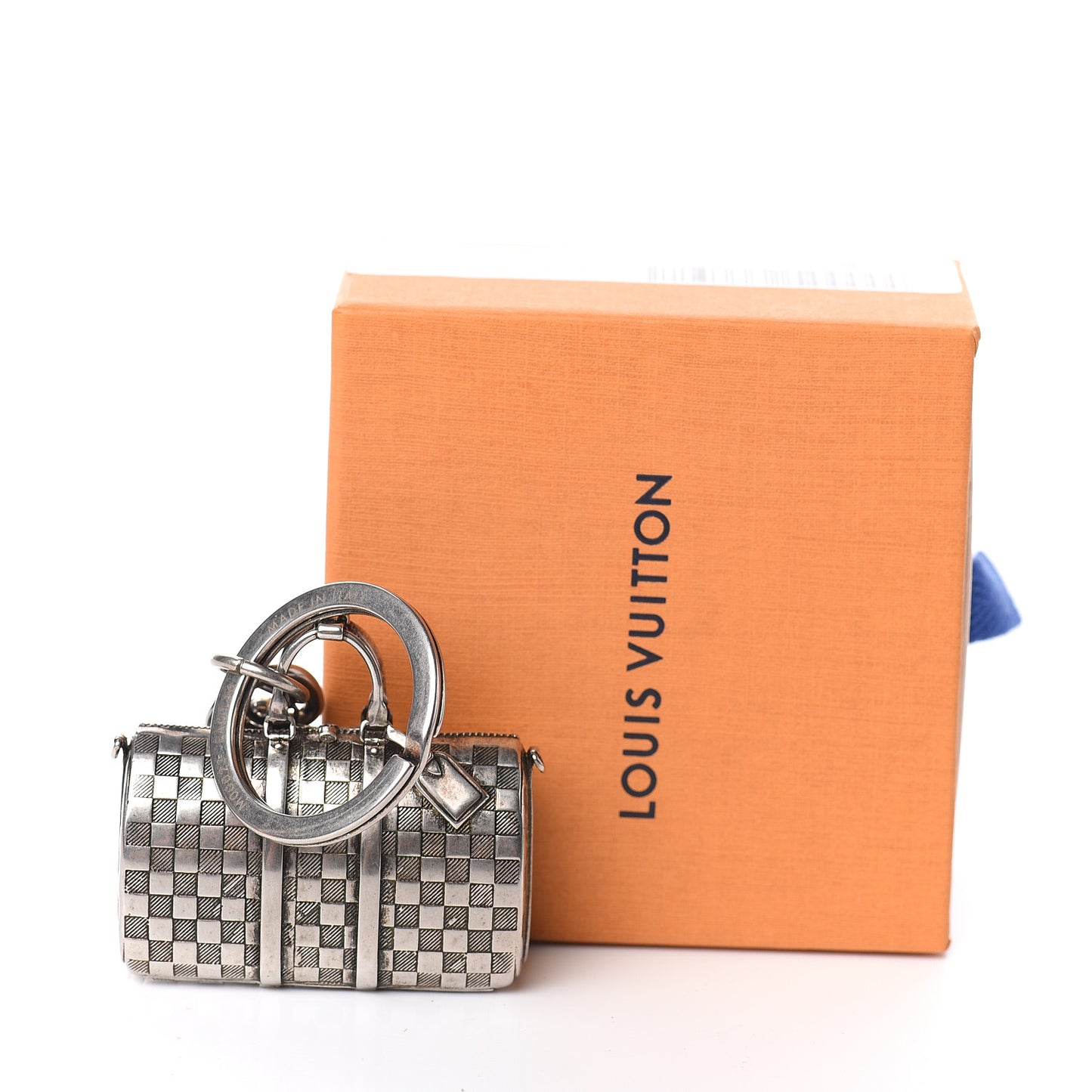 Brushed Palladium The Keepall Key Holder Bag Charm