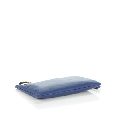 Valentino Garavani Calfskin Zip Wristlet Pouch Blue 4 of 6