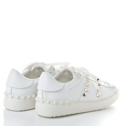 Valentino Garavani Calfskin Rockstud Untitled Open Sneakers 37.5 White 4 of 9