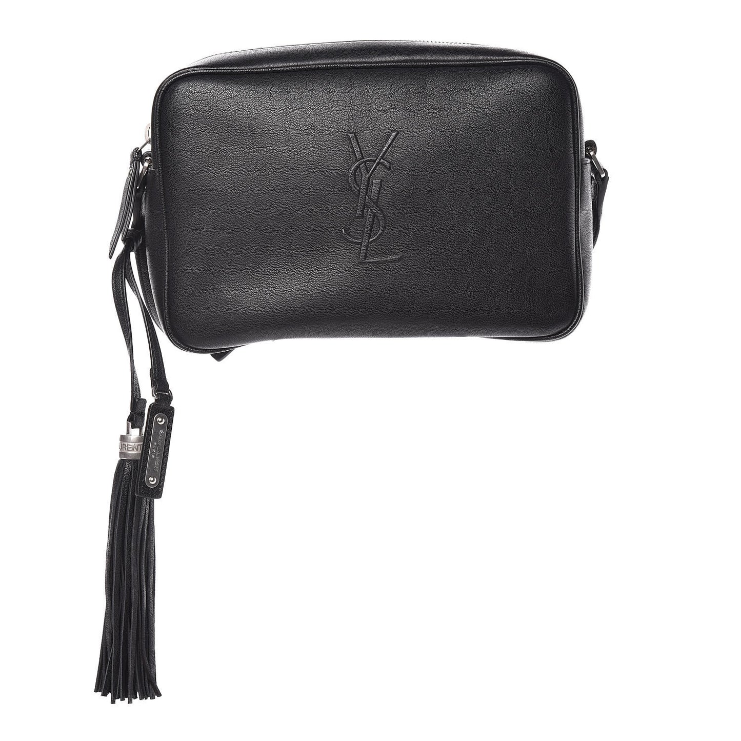Lambskin Monogram Small Lou Camera Bag Black