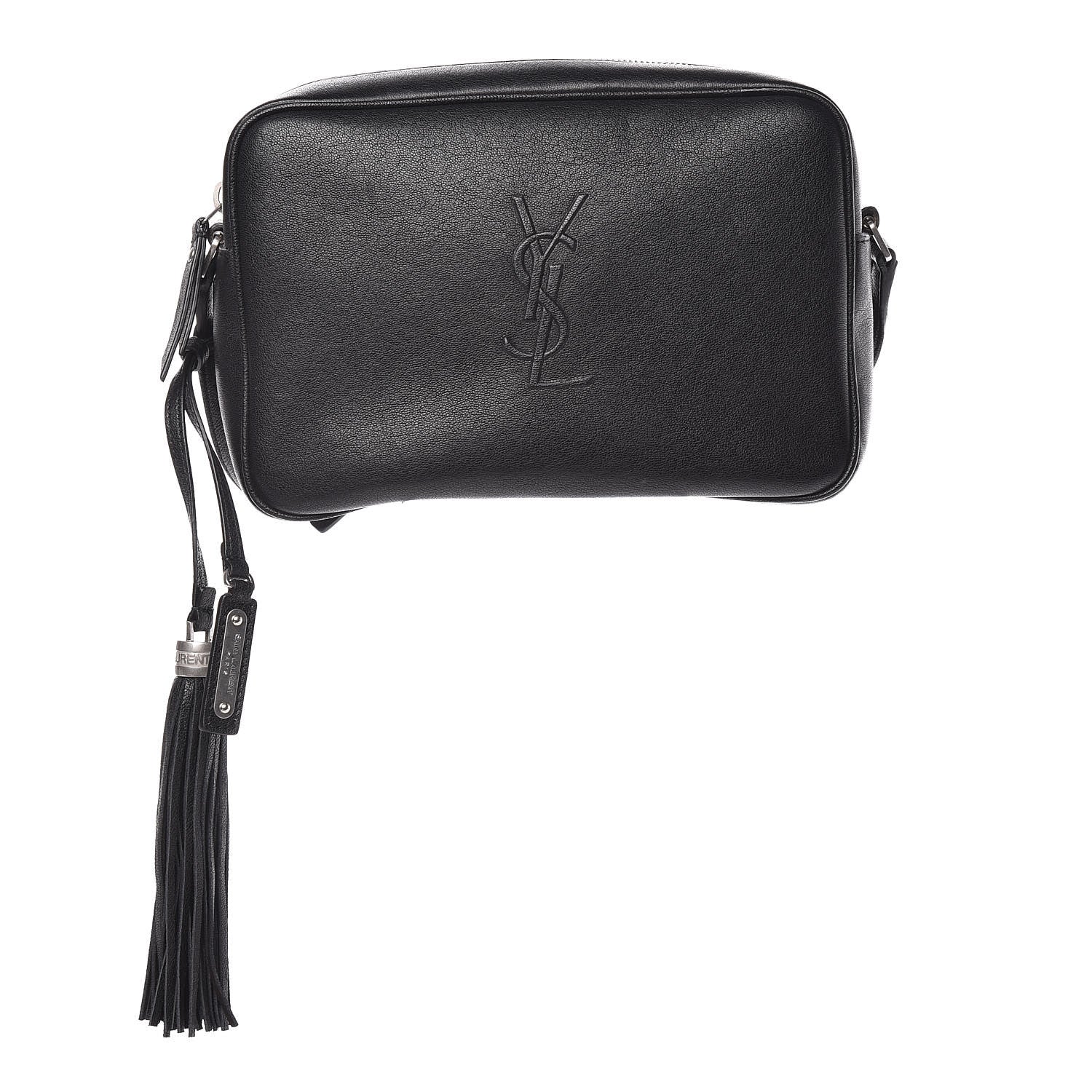 Saint Laurent Lambskin Monogram Small Lou Camera Bag Black 1 of 9