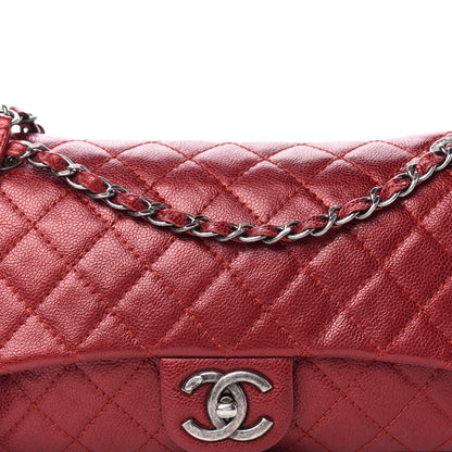Chanel Iridescent Caviar Quilted Large Chic Flap Red 11 of 11