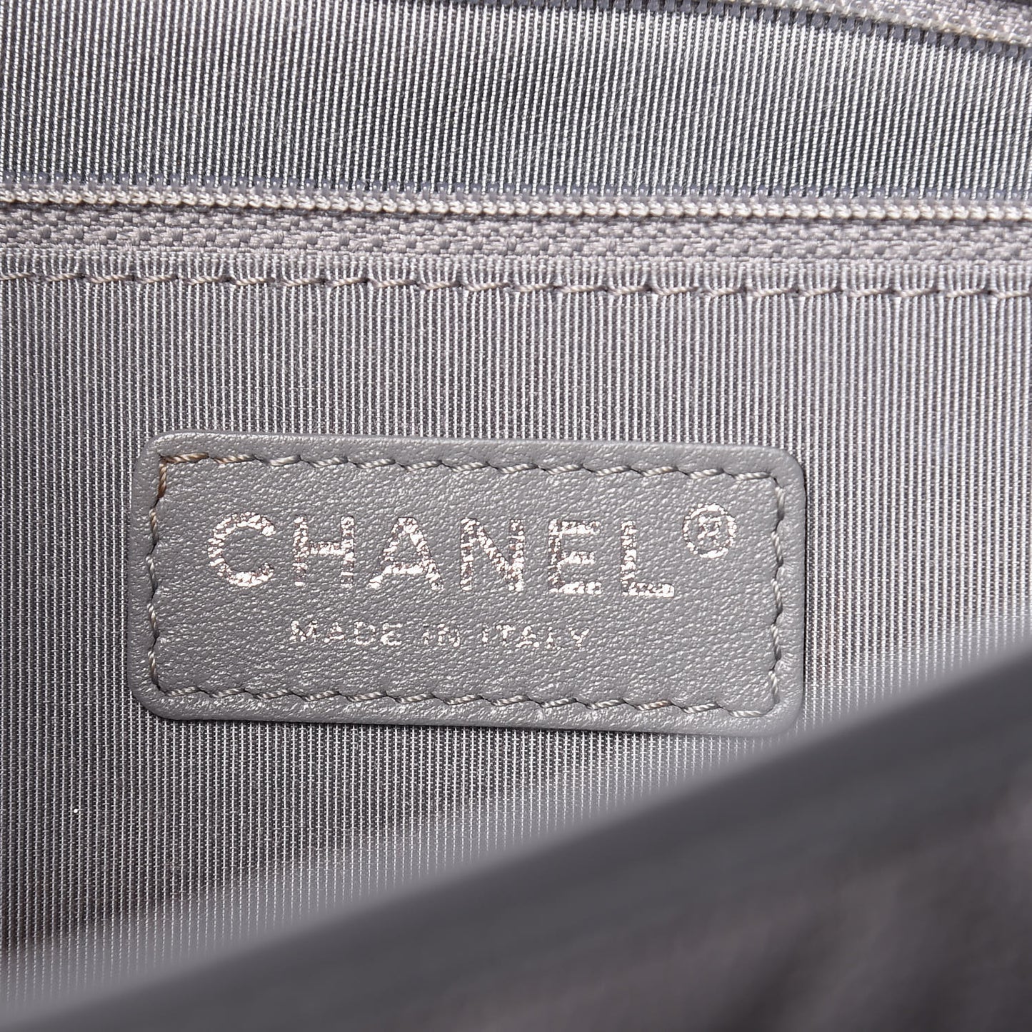 Caviar Quilted Large French Riviera Flap Dark Grey