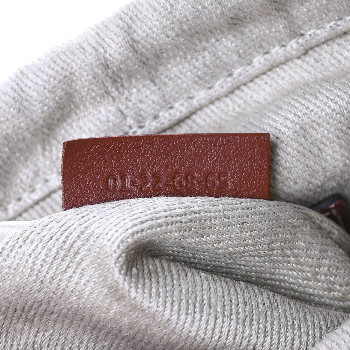 Raffia Calfskin Small Basket  Sepia Brown
