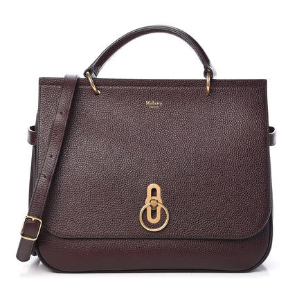 Mulberry Natural Grain Leather Amberley Satchel Oxblood 1 of 9