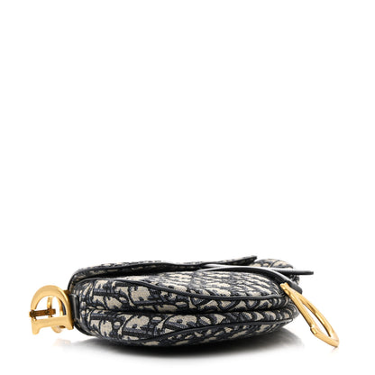 Christian Dior Oblique Saddle Bag Blue 4 of 10