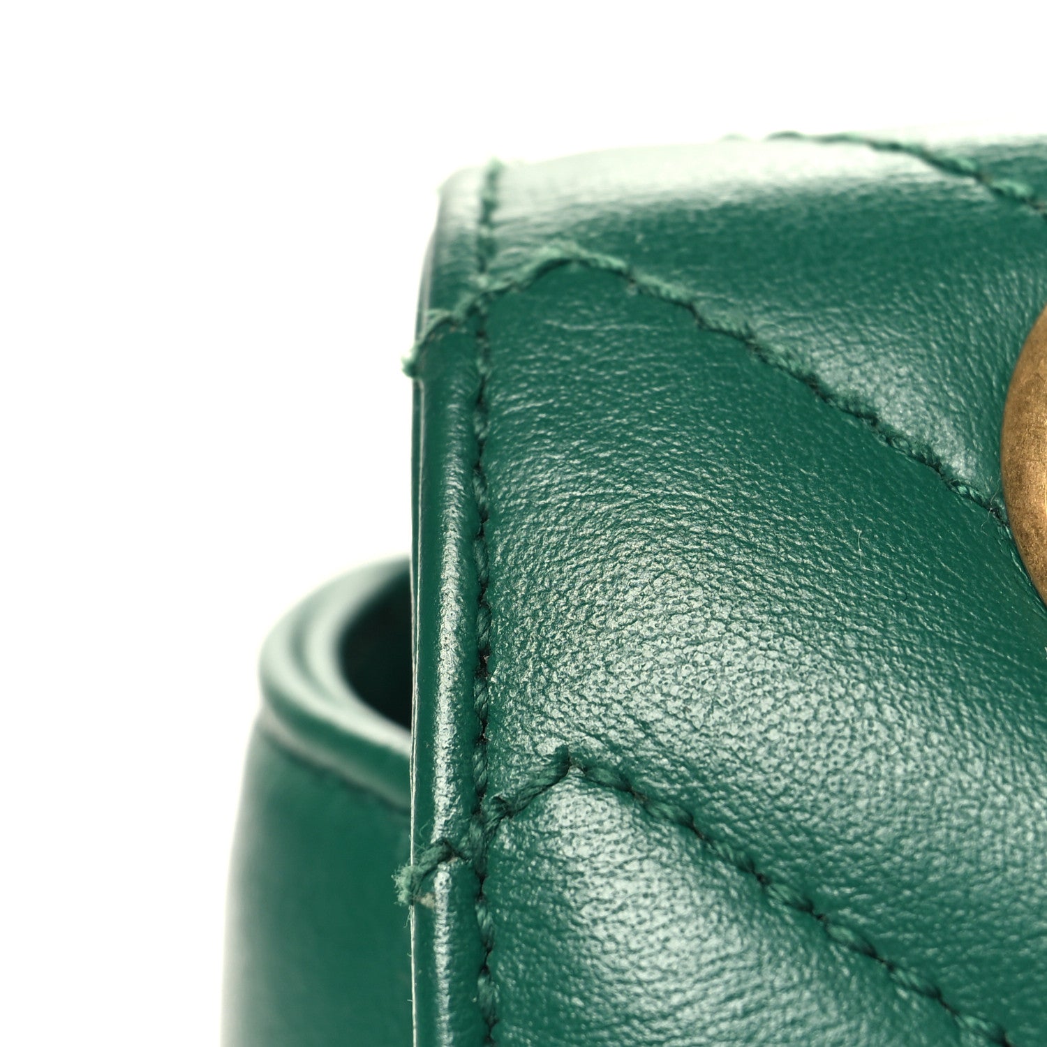 Gucci Calfskin Matelasse Small GG Marmont Shoulder Bag Emerald Green 11 of 11
